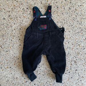 Vintage Gymboree Corduroy Conductor Overalls Size 6-12 months